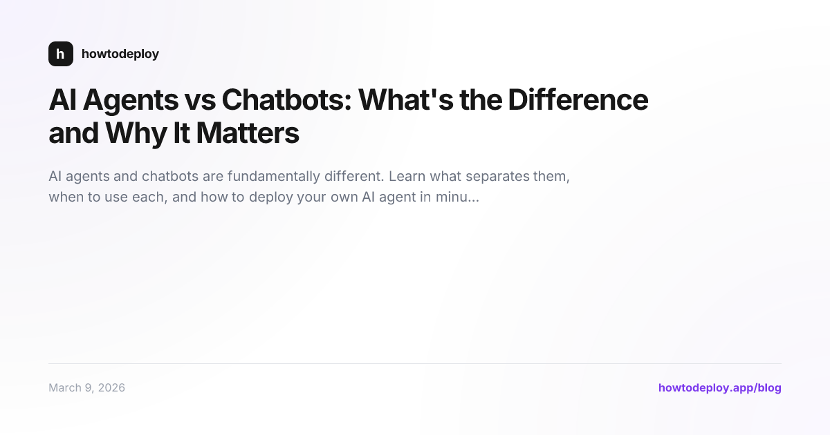 AI Agents vs Chatbots: What's the Difference and Why It Matters