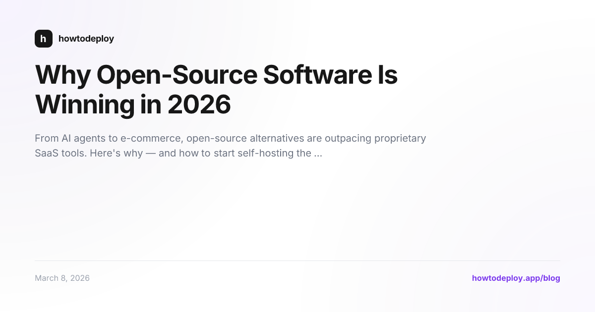 Why Open-Source Software Is Winning in 2026
